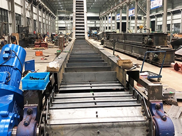 Plate chain trough conveyor